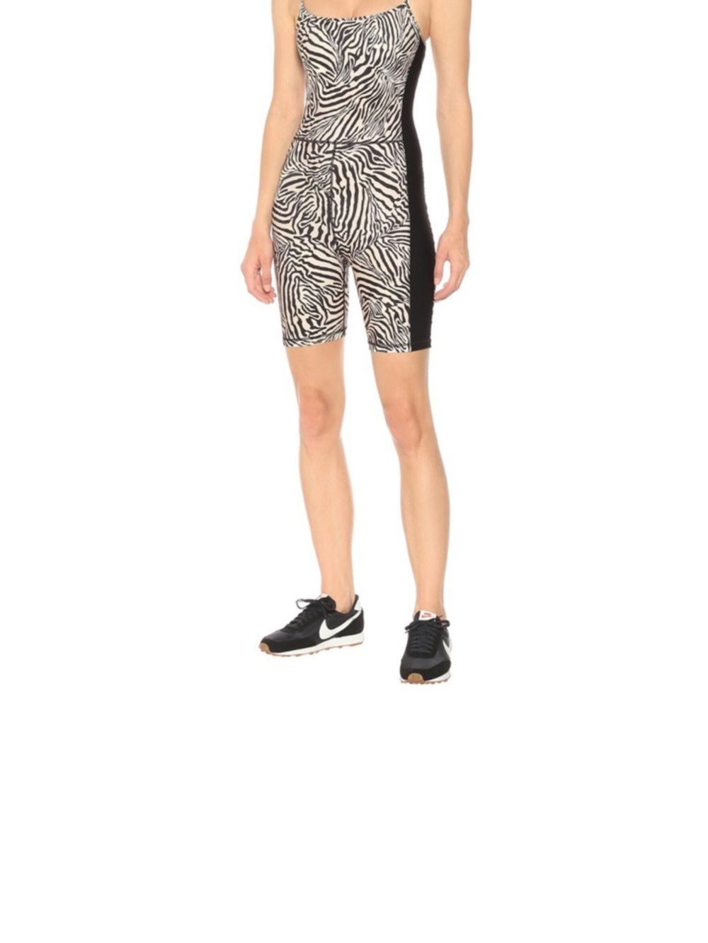 The Upside Black and White Zebra Print Jumpsuit Romper